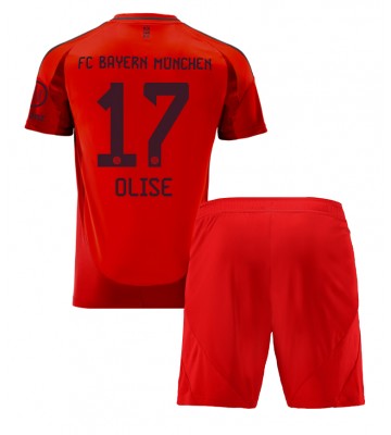 Bayern Munich Michael Olise #17 Primera Equipación Niños 2024-25 Manga Corta (+ Pantalones cortos)